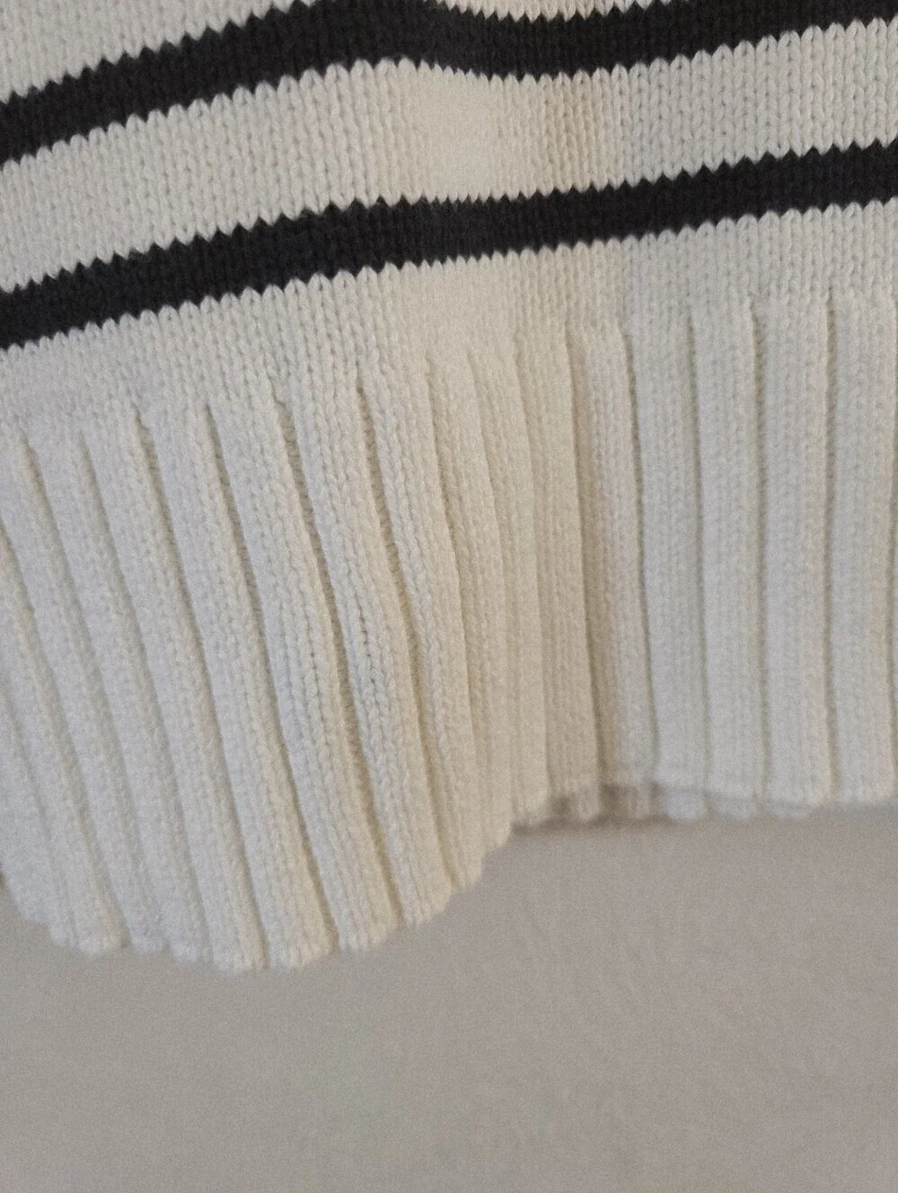 NWT! J.CREW,Oversized Turtleneck Sweater, Stripe Ivory/Black, Small, MSRP $118